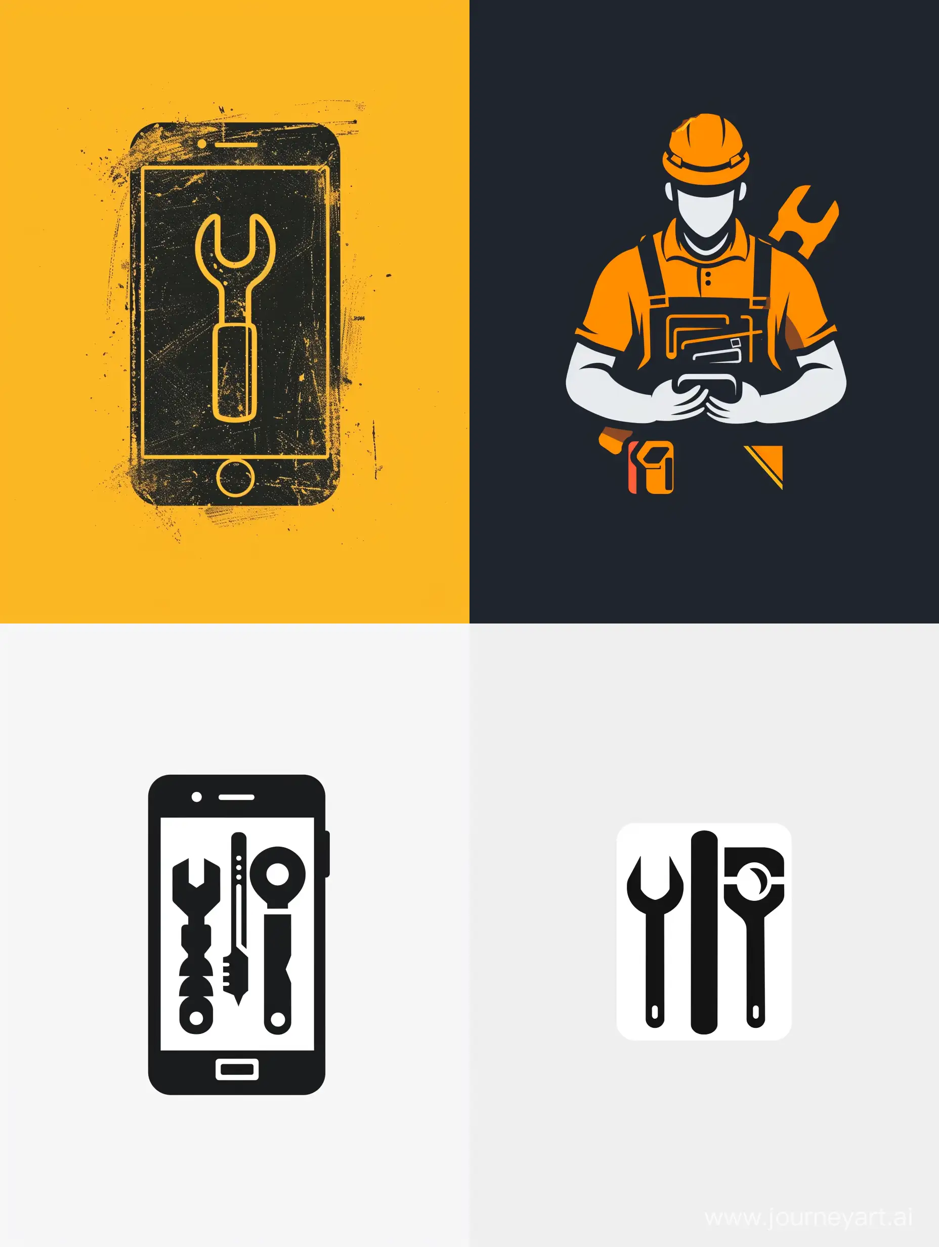 Mobile-Repair-Logo-Design-with-Smartphone-and-Wrench