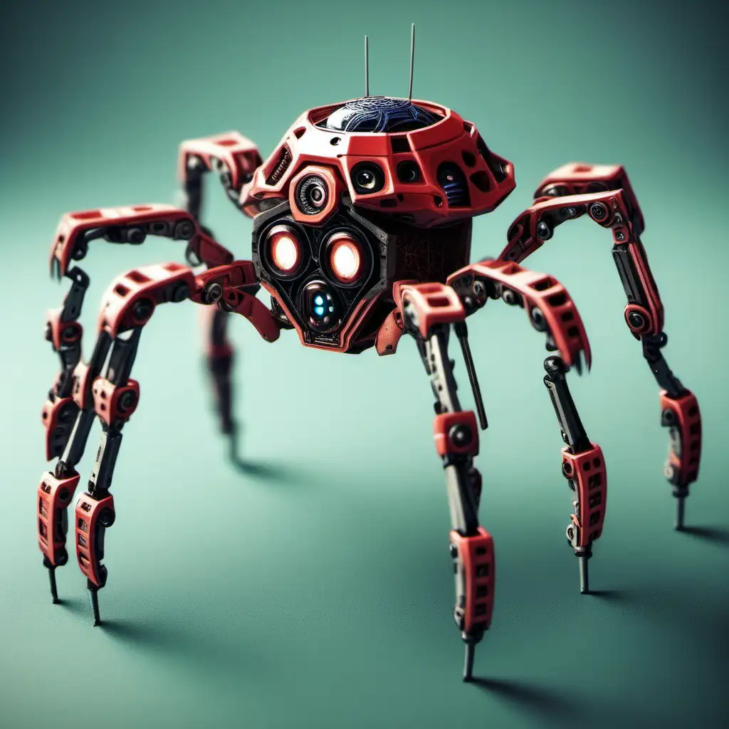 Futuristic Spider Robot Board Game Piece