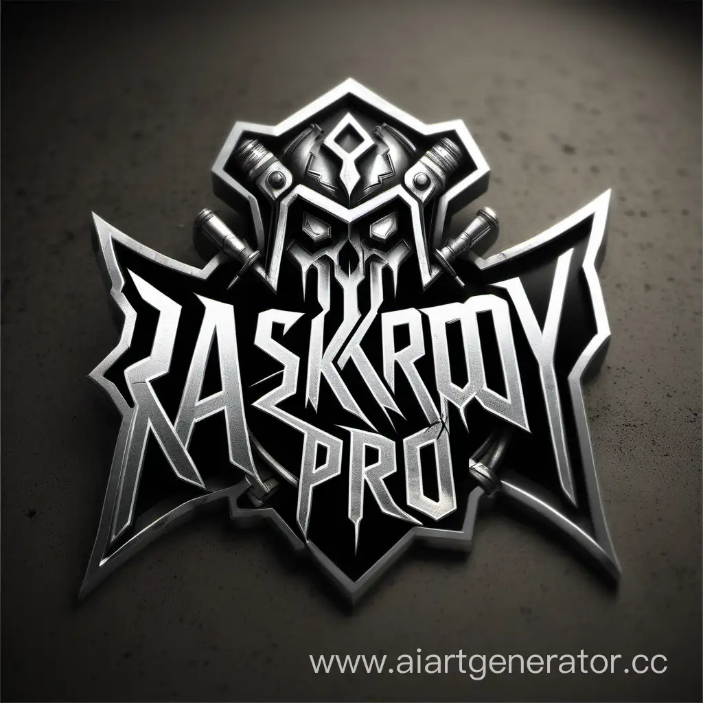 logo "RASKROY.PRO" in metall
