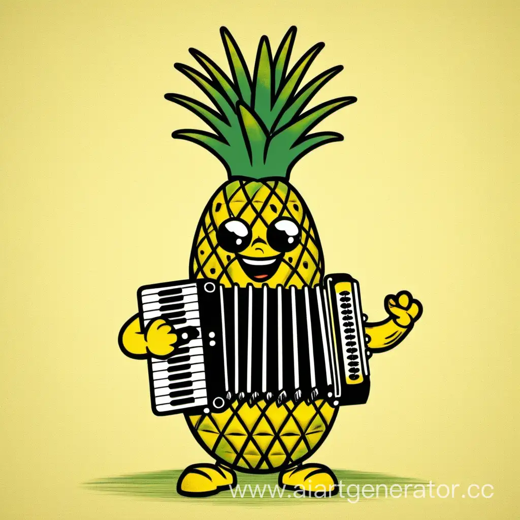 Pineapple-Playing-Accordion-Musical-Fruit-Performance-Art