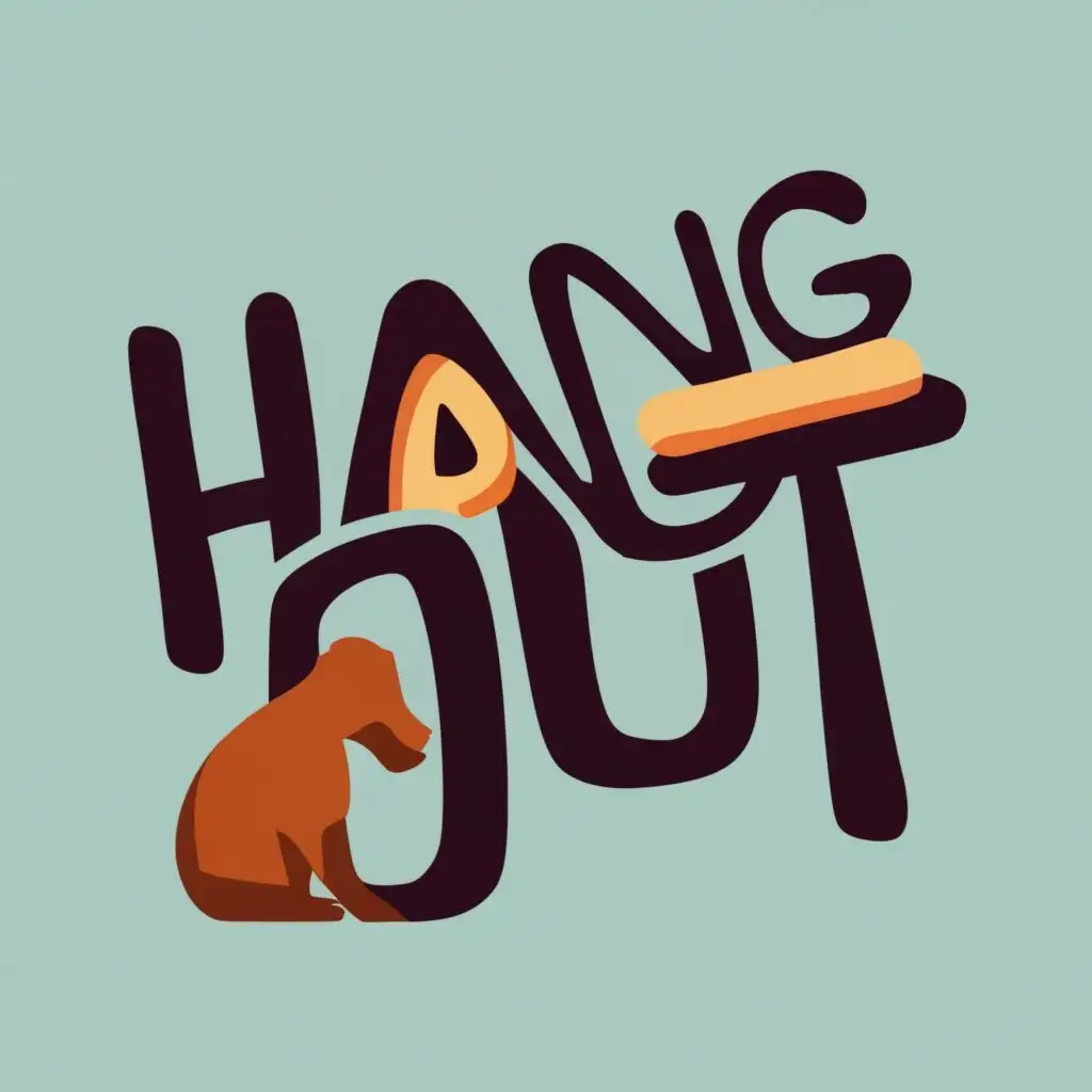 logo, Hang out, with the text "Hang out", typography, be used in Animals Pets industry