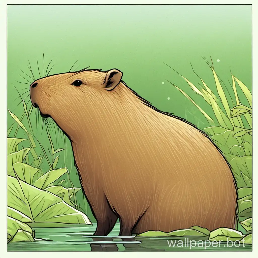 Playful-Capybara-Family-Enjoying-a-Swim-in-the-Amazon-River