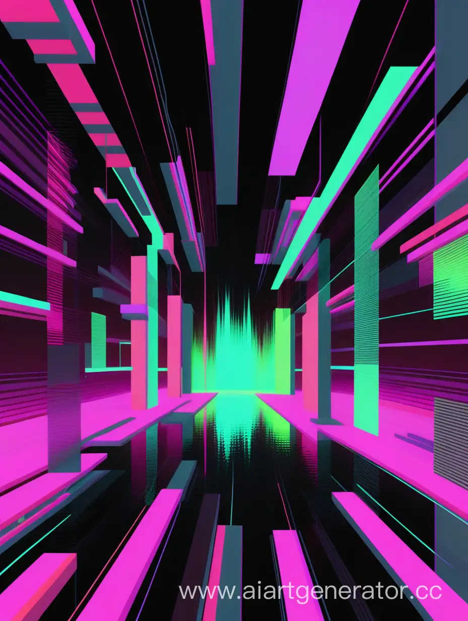 Pixel-Neon-Glitch-Art-Abstract-Digital-Noise-and-Virtual-Interference