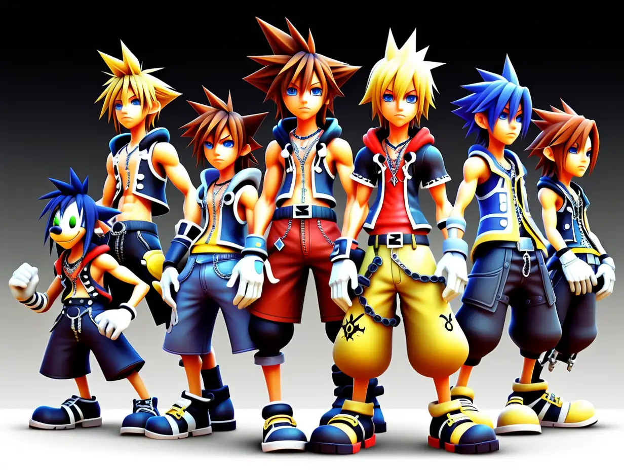 ZWarriors in Intricately Detailed Kingdom Hearts Style