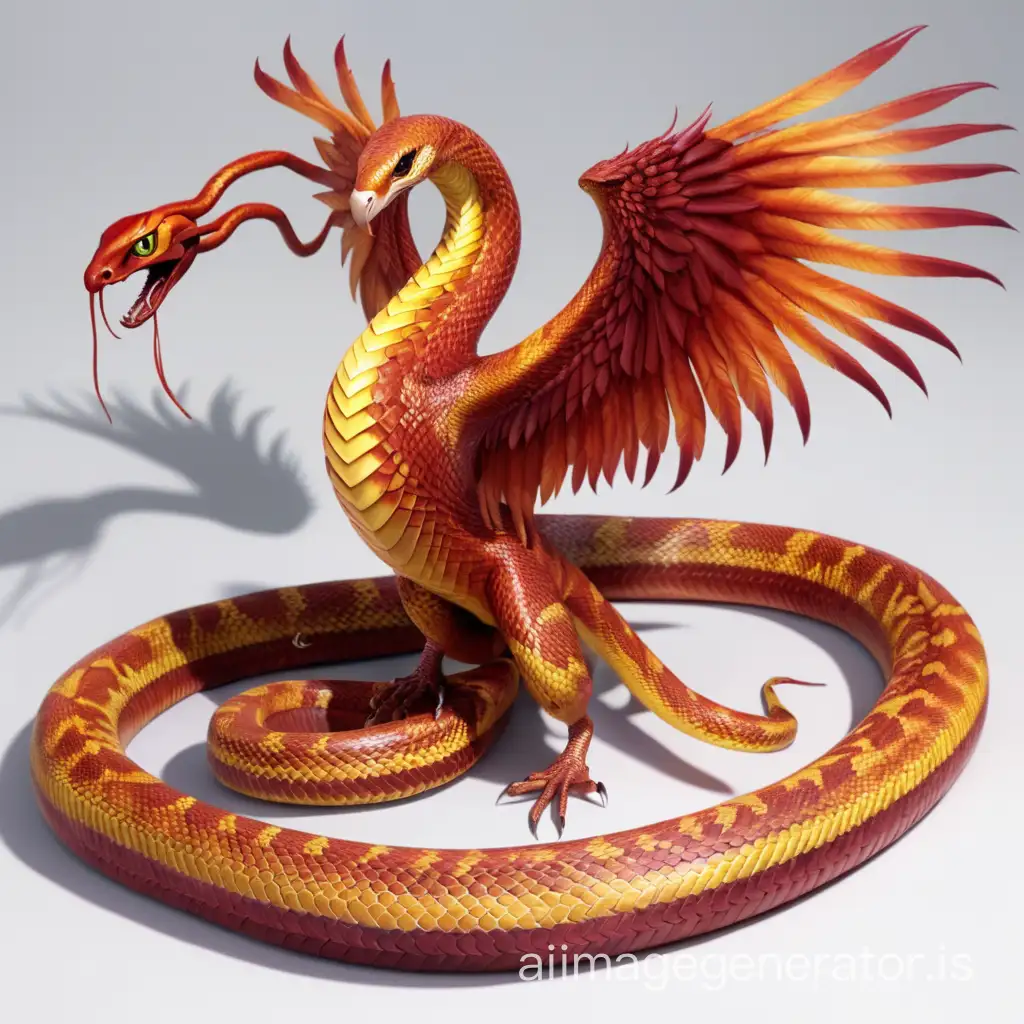 Phoenix Snake: A hybrid between a phoenix and a snake. This animal could have the regenerative powers of a phoenix, as well as the ability to shed its skin like a snake.