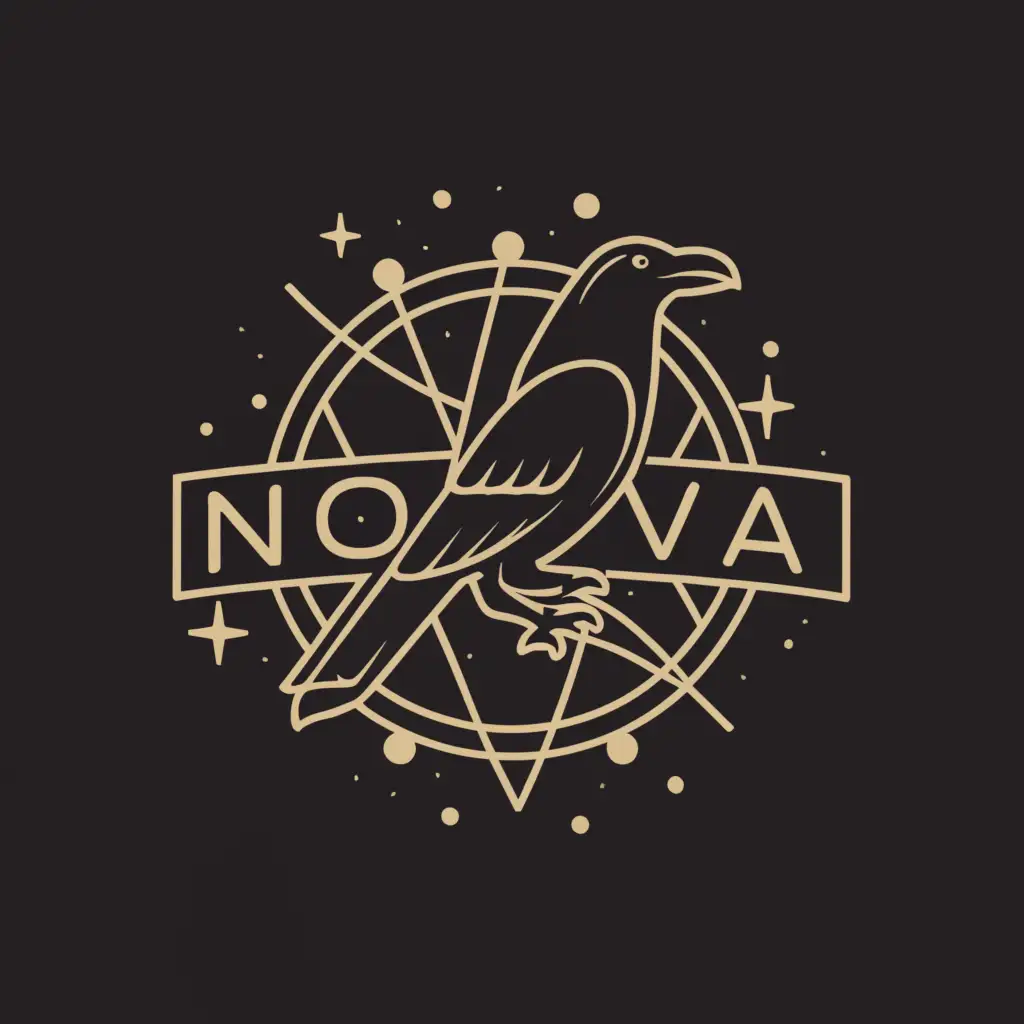 a logo design,with the text "N.O.V.A.", main symbol:A Blackrole in space,Moderate,be used in Entertainment industry,clear background