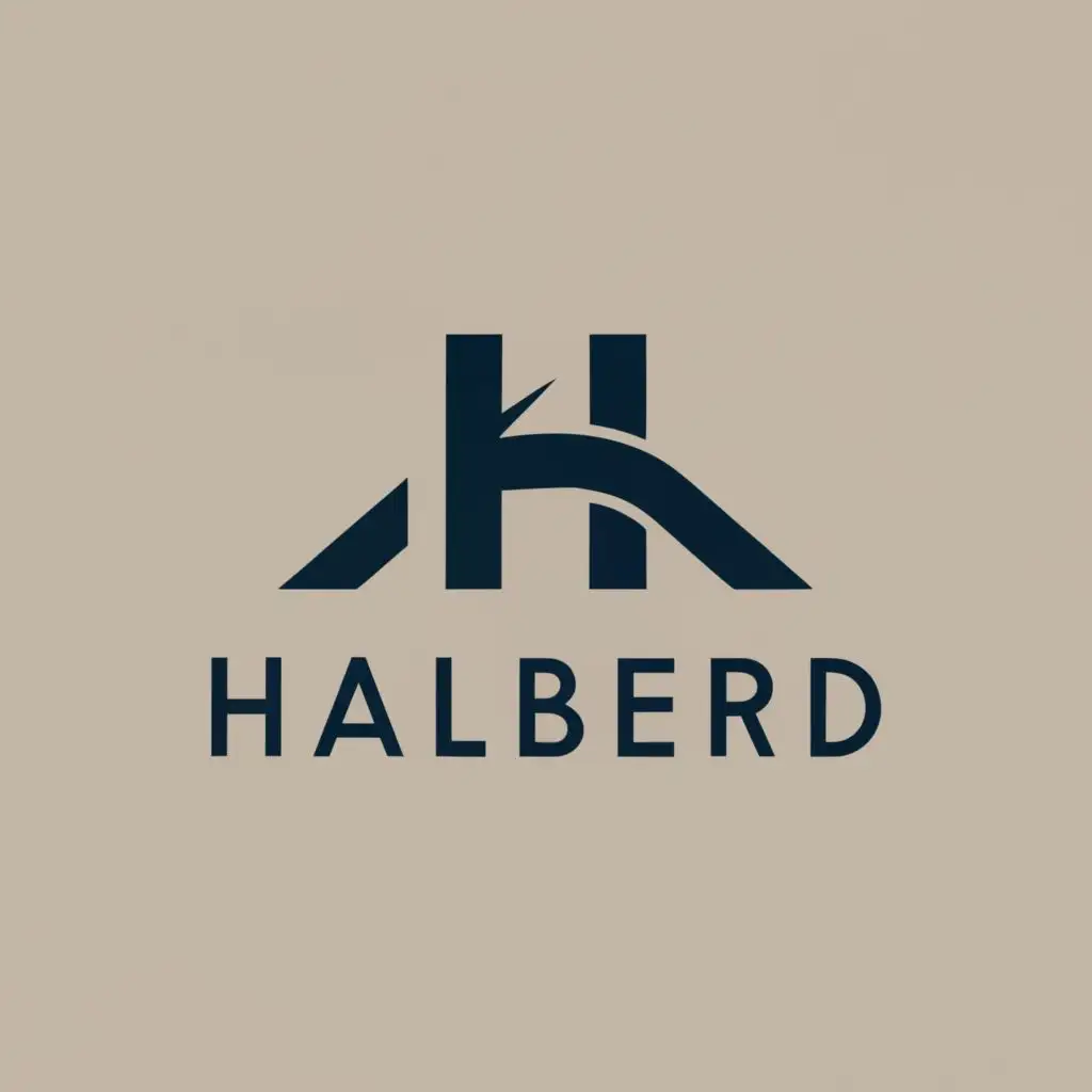 logo, H, with the text "Halberd Transport LLC", typography, be used in Technology industry