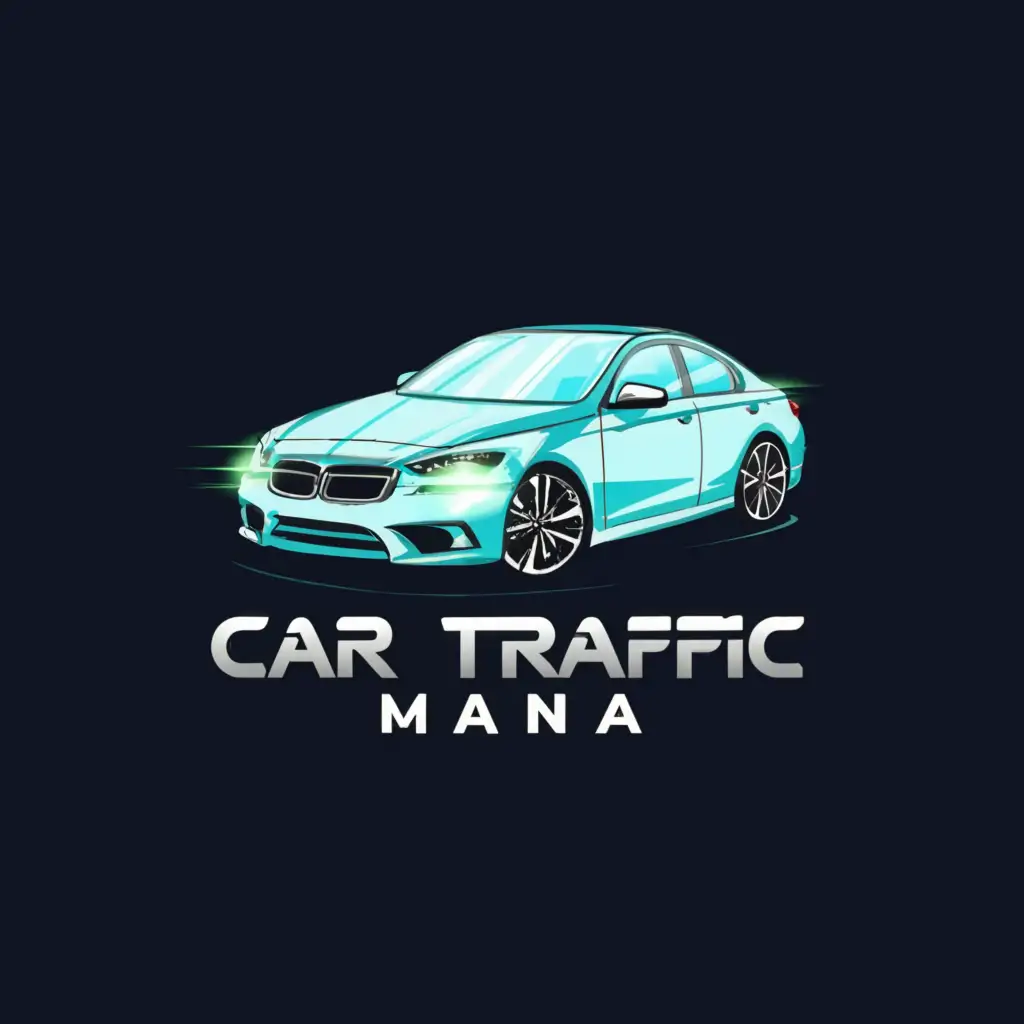 LOGO-Design-For-Car-Traffic-Mania-Bold-Car-Symbol-on-Clean-Background