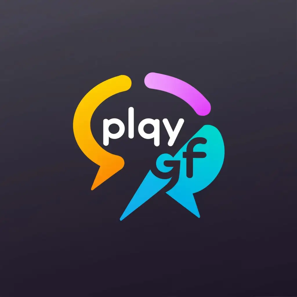 a logo design,with the text "PLAYGF", main symbol:ChatRoom,complex,be used in Legal industry,clear background