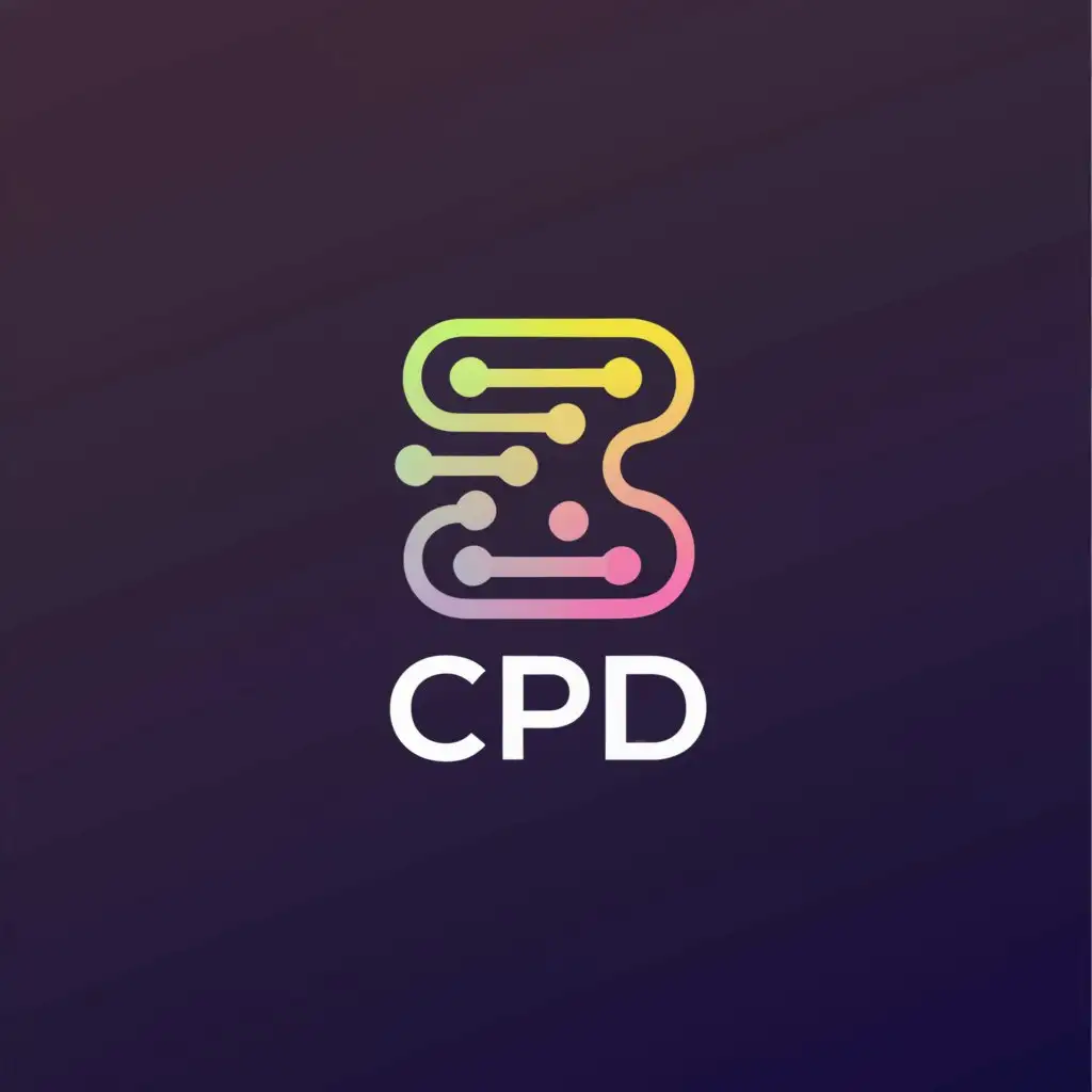 a logo design,with the text 'CPD', main symbol:cyber technology,Moderate, be used in technology industry, clear background