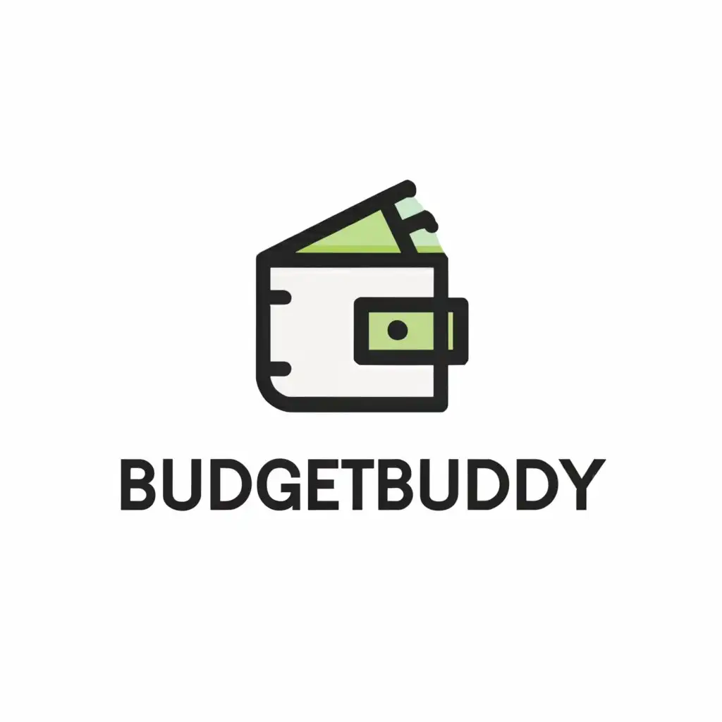 a logo design,with the text "BUDGET BUDDY", main symbol:wallet,Minimalistic,be used in Finance industry,clear background