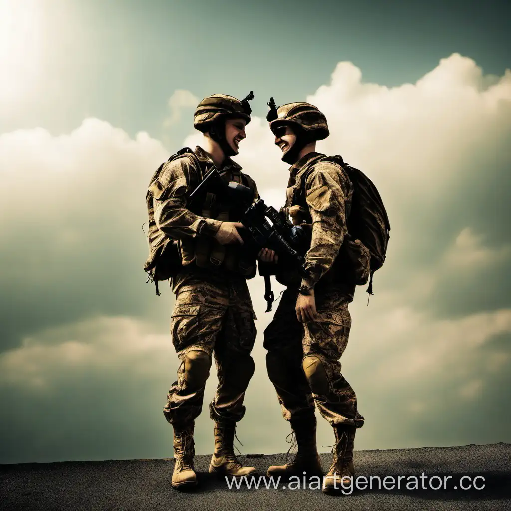 Positive-Friendship-Two-Paratroopers-Bonding