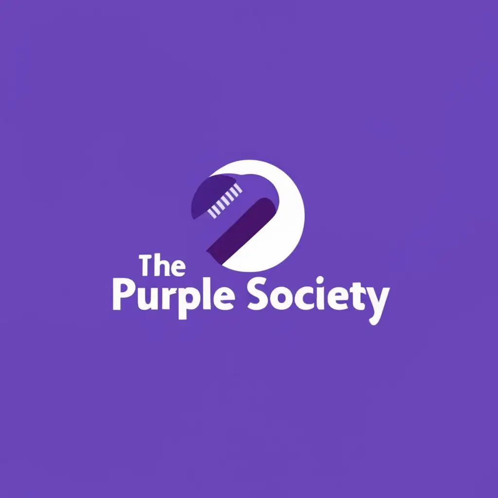 logo, Purple pill, with the text "The Purple Society", typography, be used in Internet industry