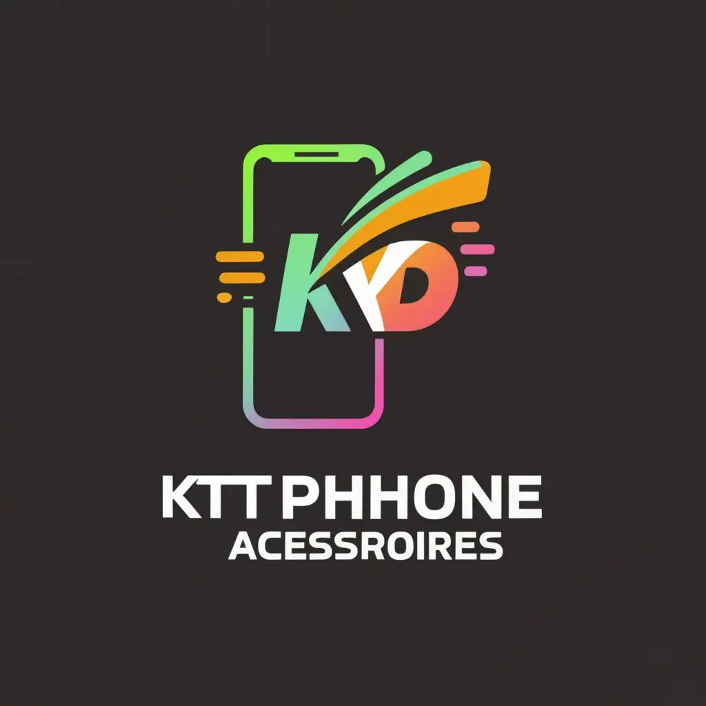 a logo design,with the text "KT phone accessories", main symbol:phone accessories,Moderate,be used in Technology industry,clear background