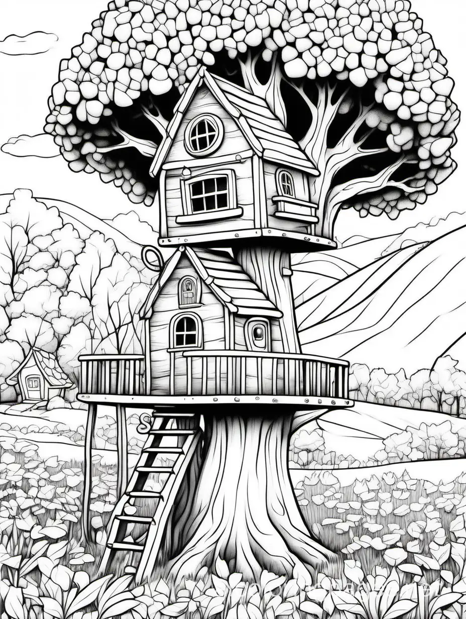 Miniature-Treehouse-in-Marshmallow-Meadow-Coloring-Page