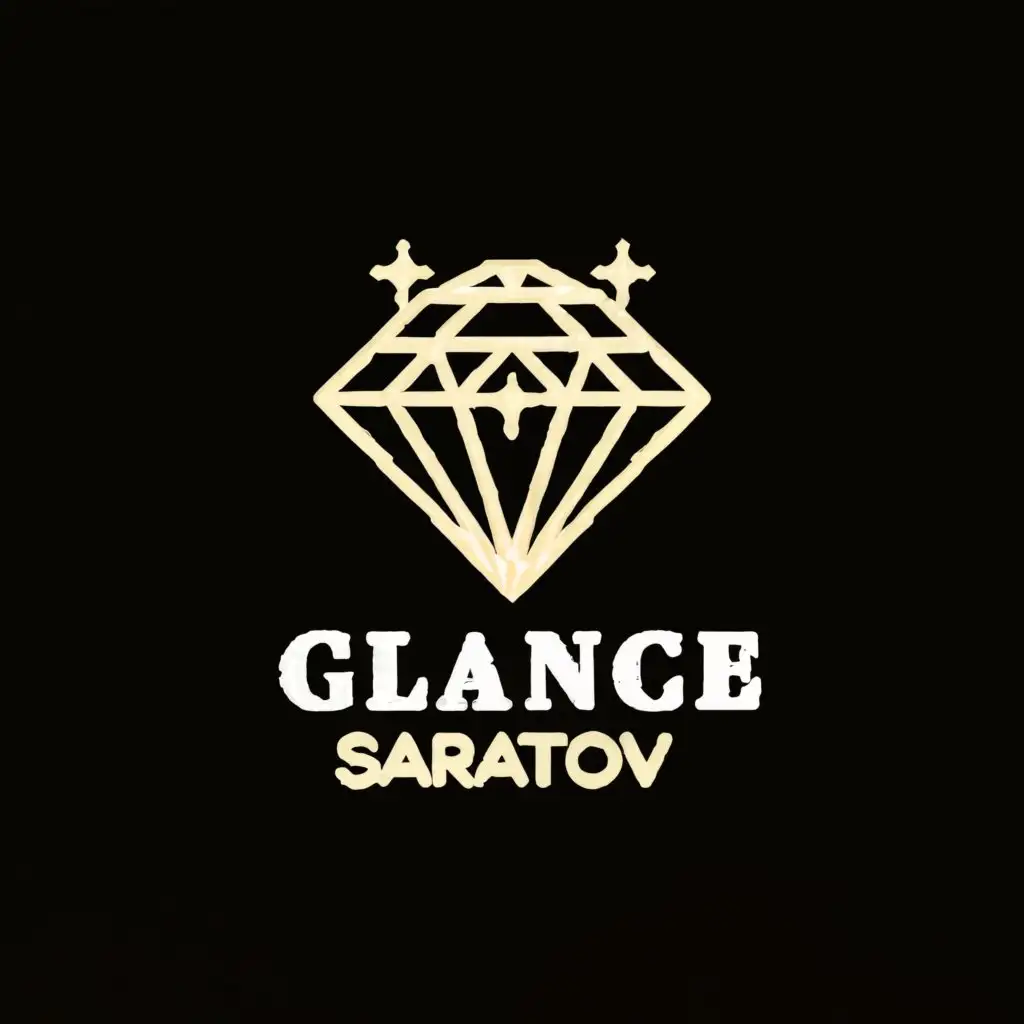 a logo design,with the text "I need to create a memorable logo for a high-quality cleaning company. The company is Glance Saratov.", main symbol:Diamond,Moderate,clear background