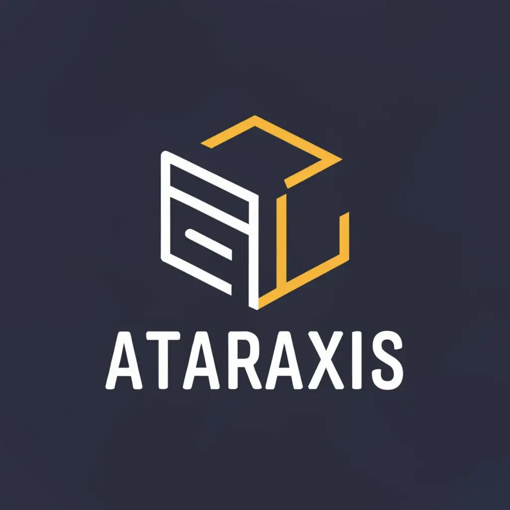 a logo design,with the text "ATARAXIS BOX", main symbol:box,Minimalistic,clear background