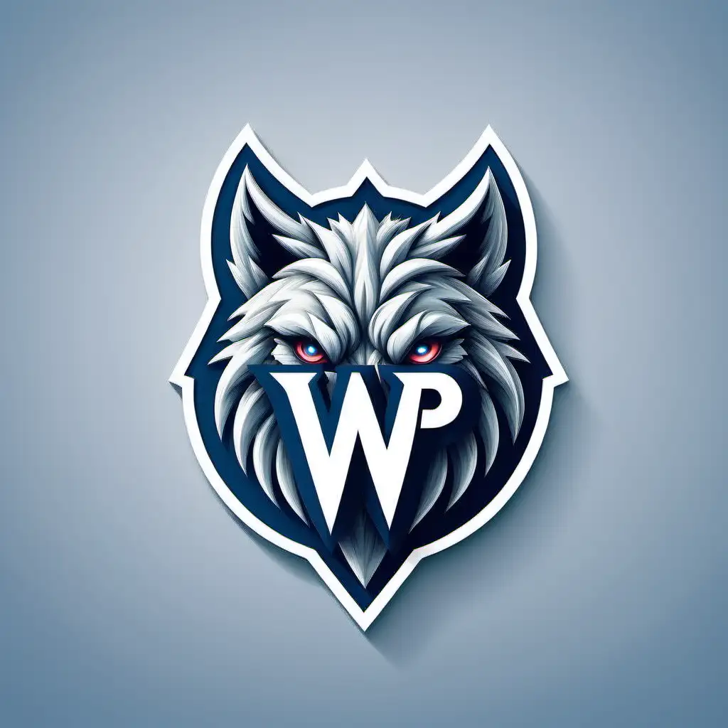"WP" logo like wolf