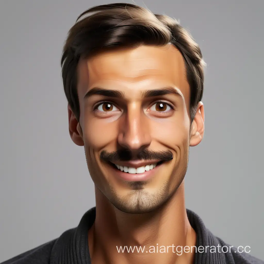 Smiling-30YearOld-Russian-Man-with-Prominent-Cheekbones-and-Brown-Hair