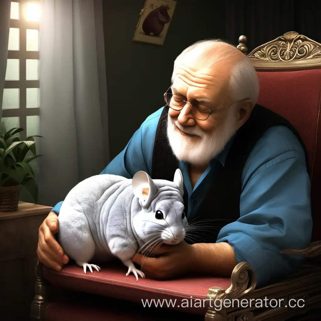 Affectionate-Moment-Grandpa-Kirill-Petting-a-Chinchilla