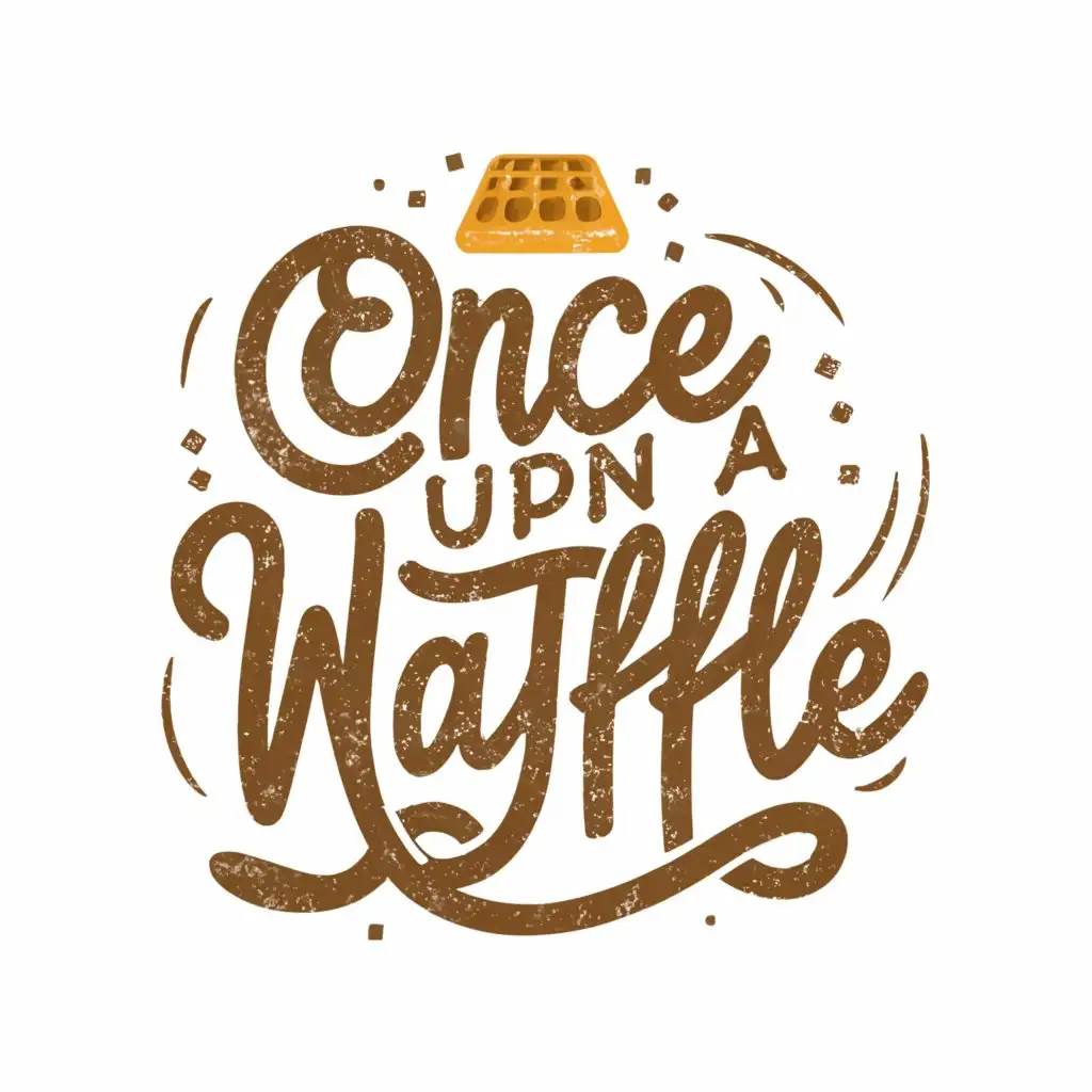 LOGO-Design-For-Once-Upon-a-Waffle-Whimsical-Waffle-Illustration-for-Restaurant-Branding