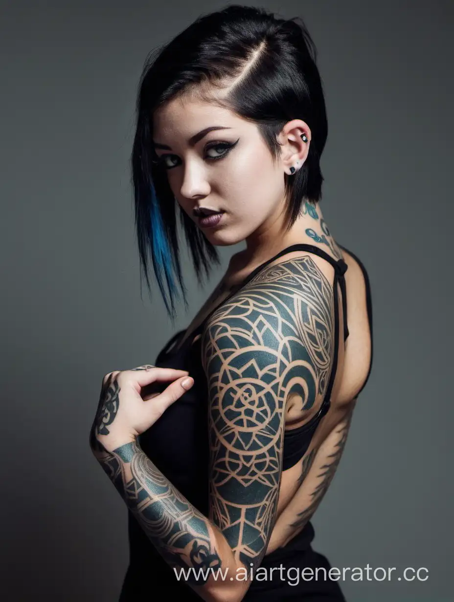 Девушка в татуировках
