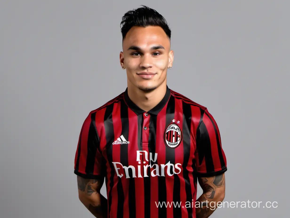 Lautaro-Martinez-Wearing-AC-Milan-Shirt-in-Striking-Pose