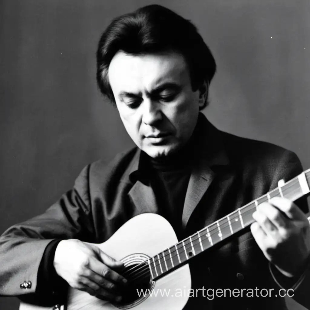 Леонид Агутин играет на акустической гитаре