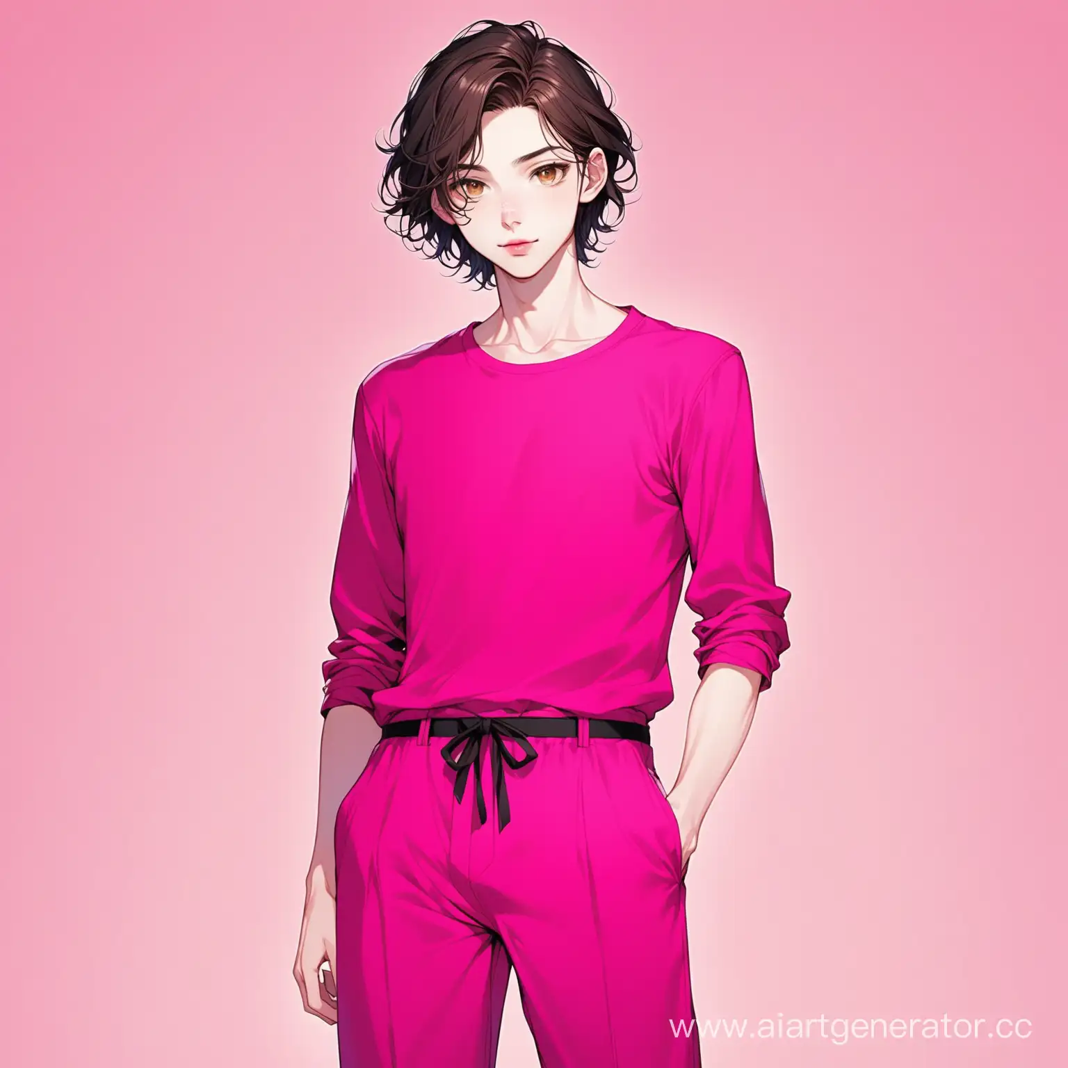 Portrait-of-a-Thin-Man-in-Bright-Pink-Clothing