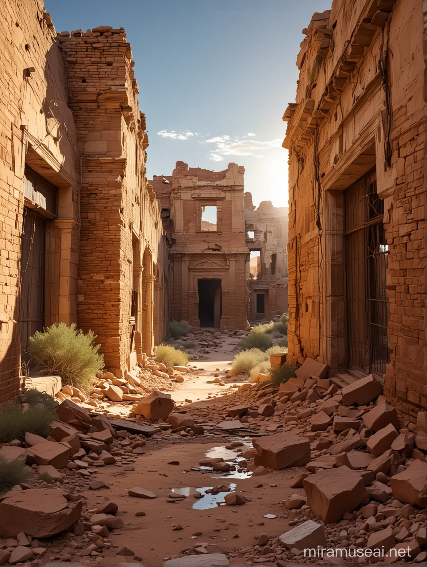 Majestic Desert Ruins Captivating Architecture Amidst Natures Grandeur