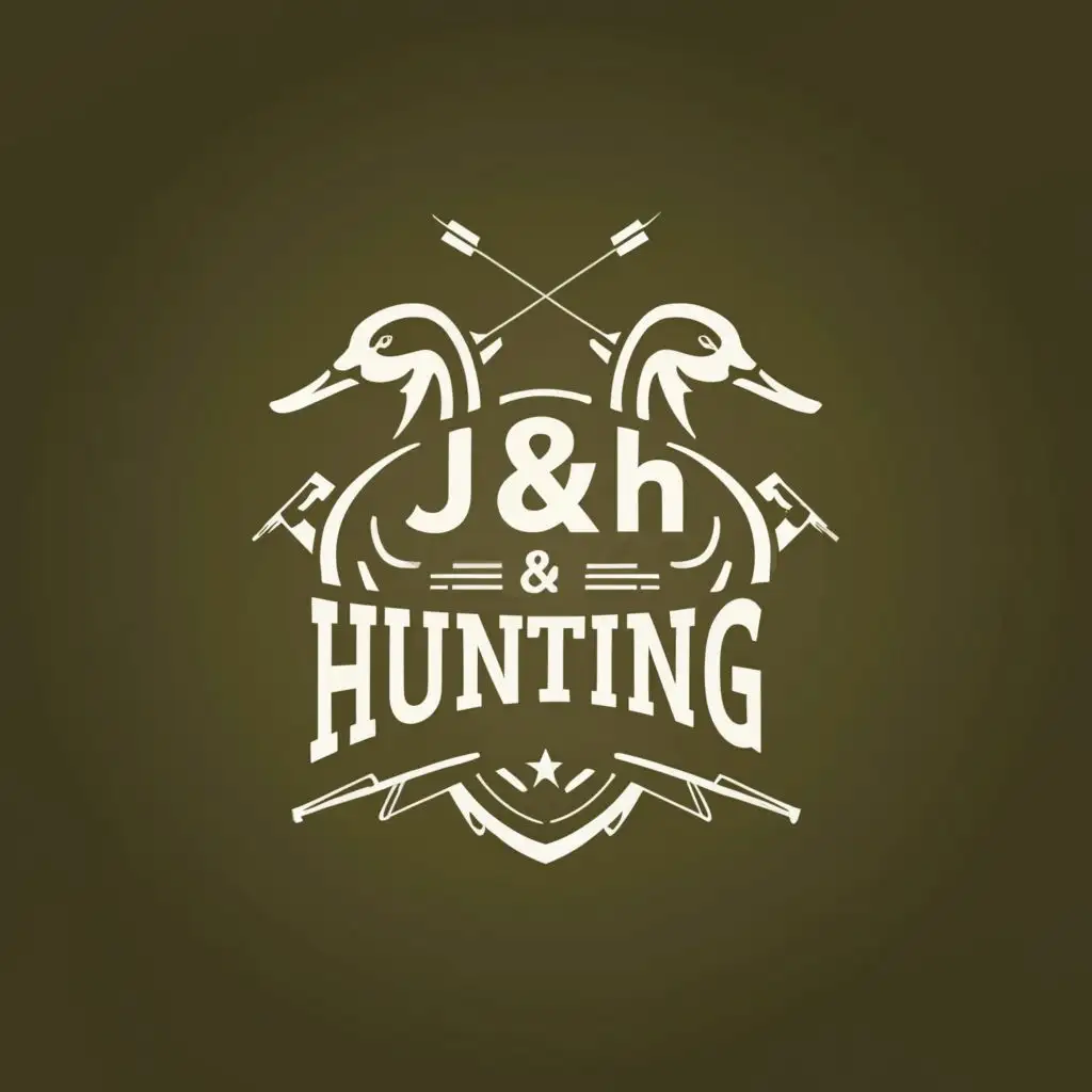 LOGO-Design-For-JH-Hunting-Minimalistic-Duck-Theme-on-Clear-Background