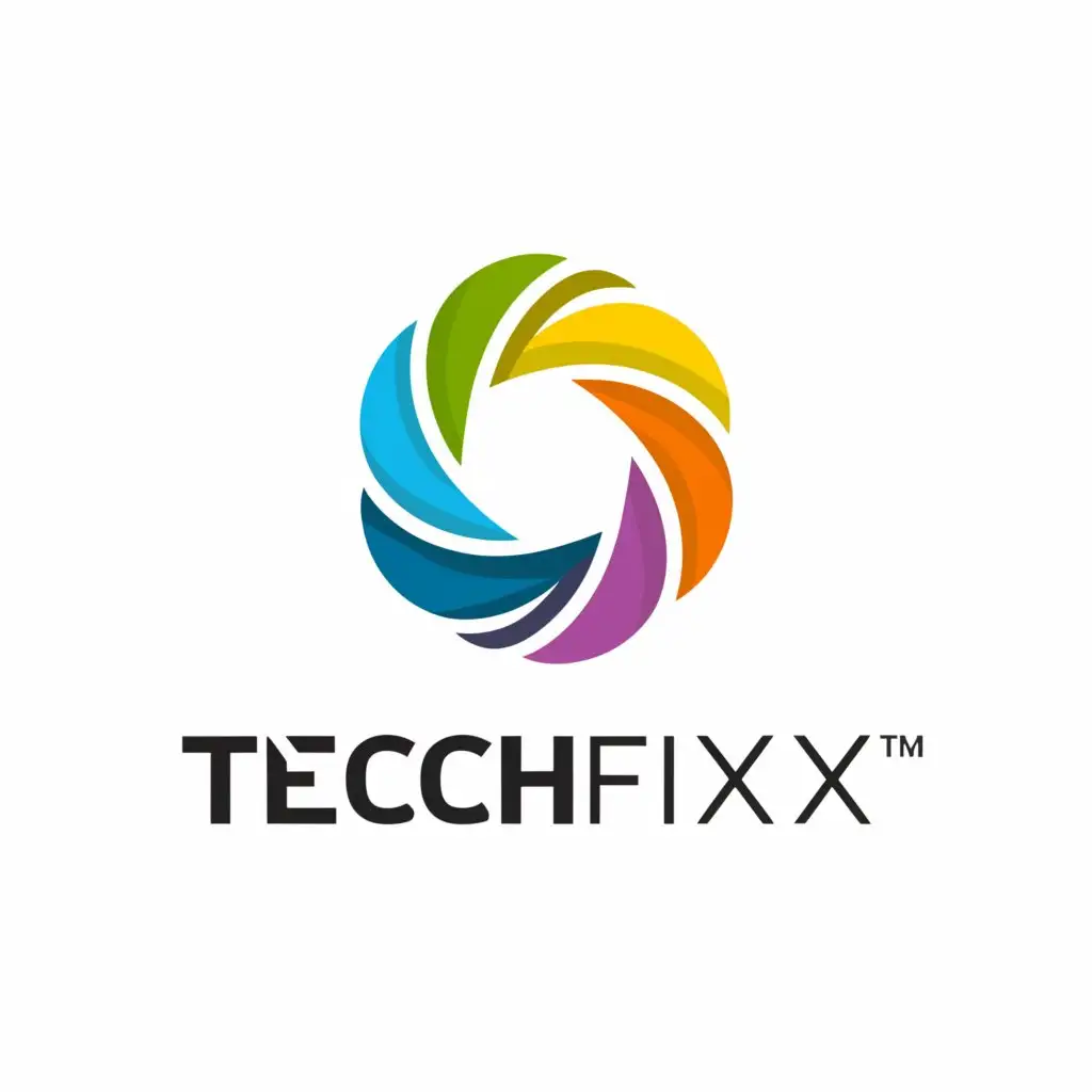 a logo design,with the text "TechFixx", main symbol:SPIRAL,complex,be used in Technology industry,clear background