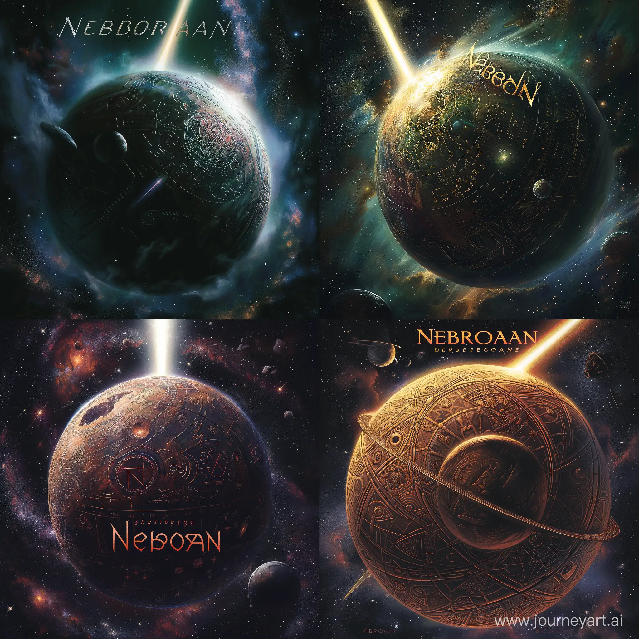 Enigmatic-Cosmic-Sphere-Surrounded-by-Stars-Cover-Art-for-Nebroan
