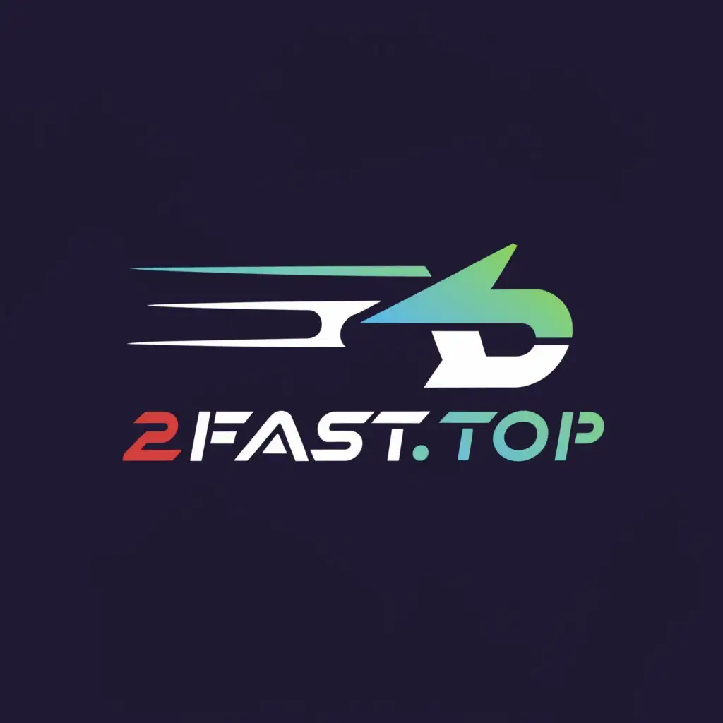 a logo design,with the text '2FAST.TOP', main symbol:website,Moderate, be used in Technology industry, clear background