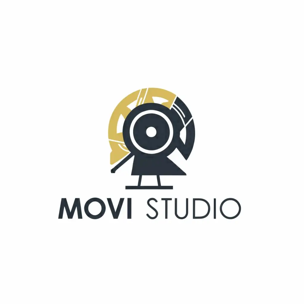 a logo design,with the text "Movi Studio", main symbol:Movie,Moderate,clear background