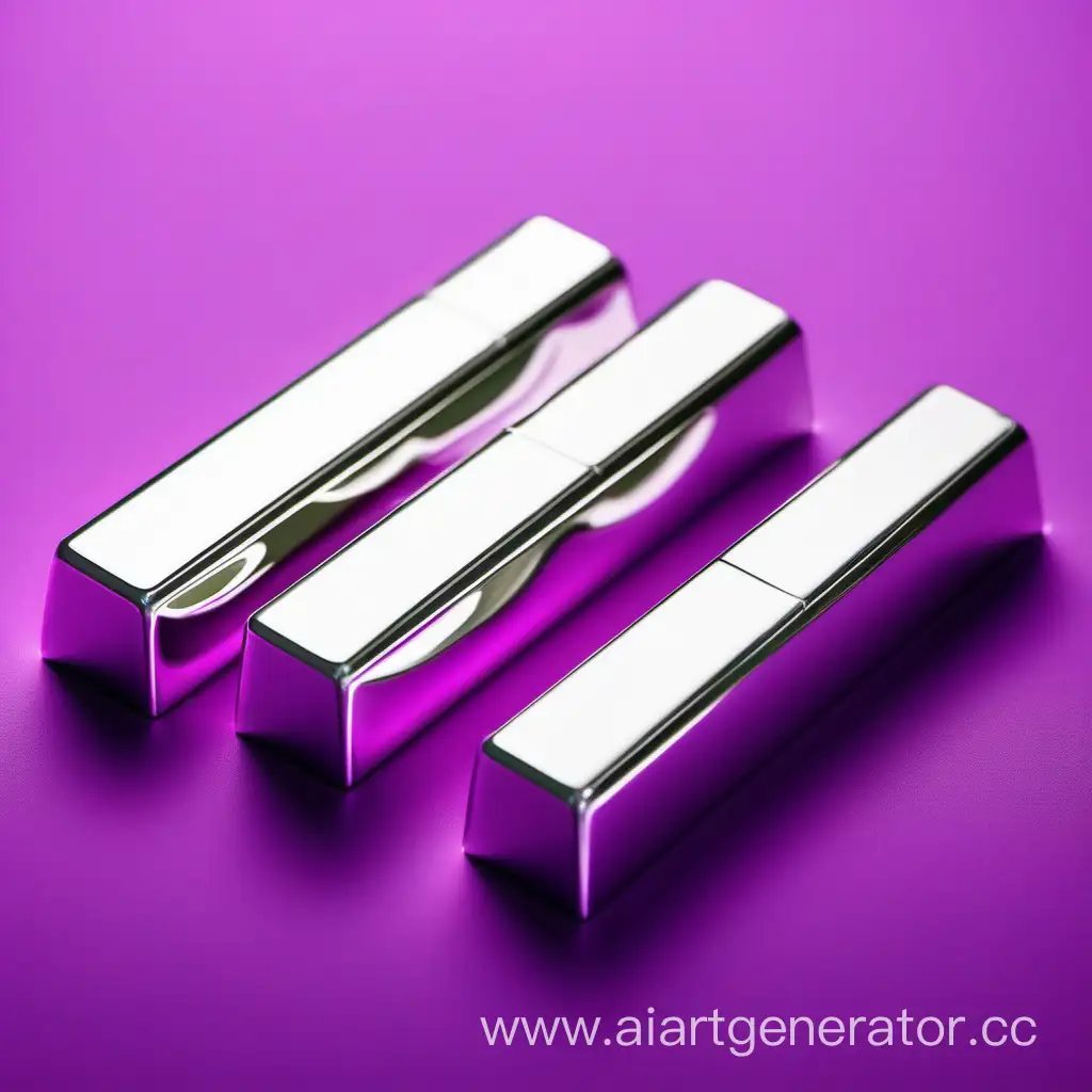 Elegant-Silver-Bars-Shining-Against-a-Stunning-Purple-Backdrop