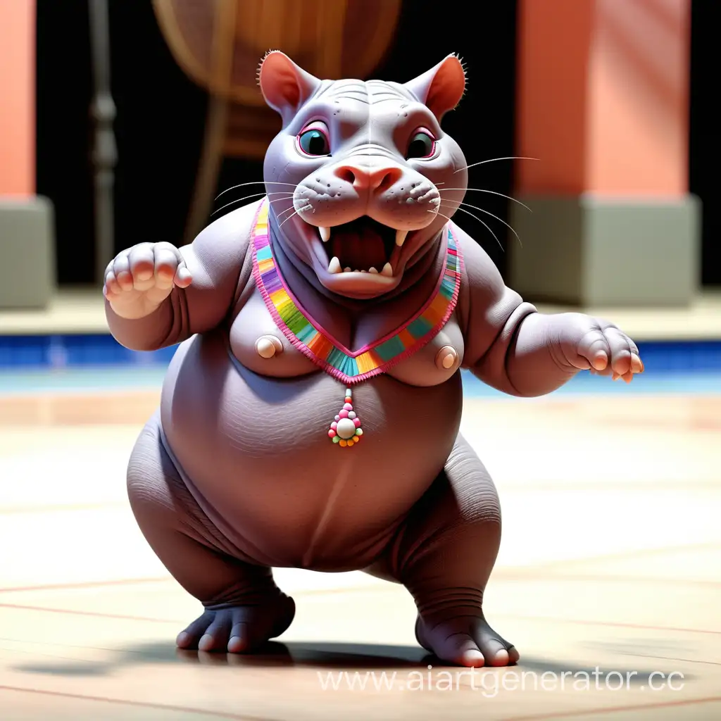 Hippopotamus-Cat-Samba-Dance-in-Vibrant-Mexico