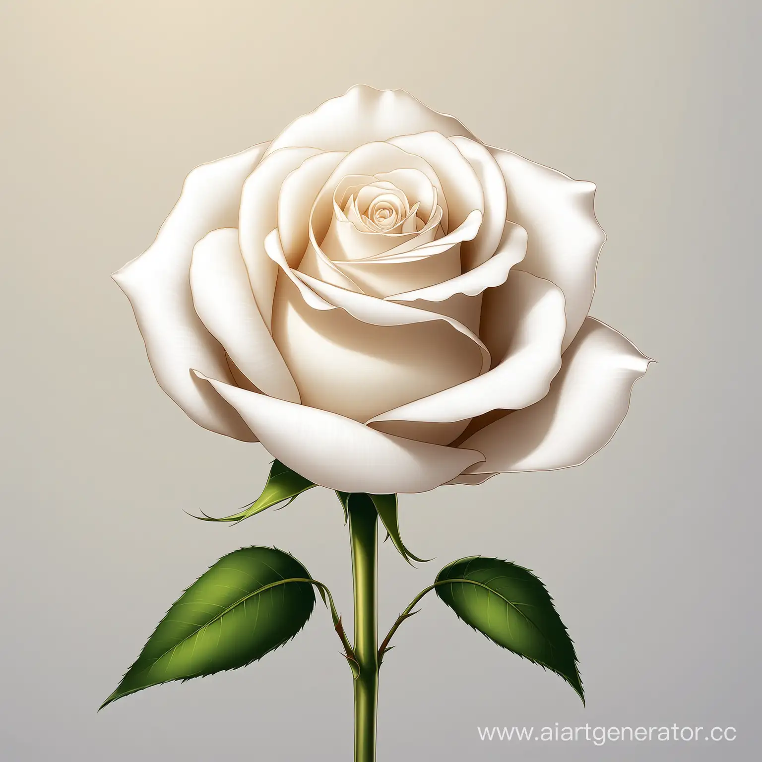 Elegant-White-Rose-Blossoming-in-Serene-Garden-Setting