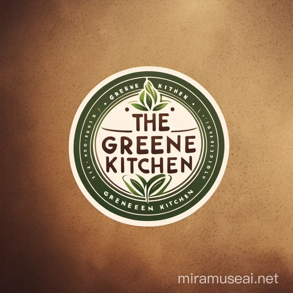 a sophisticated logo for a health and wellness company, named "The Greene Kitchen" that sells infused fine baked goods that make you feel euphoric and inspired to be your greatest self