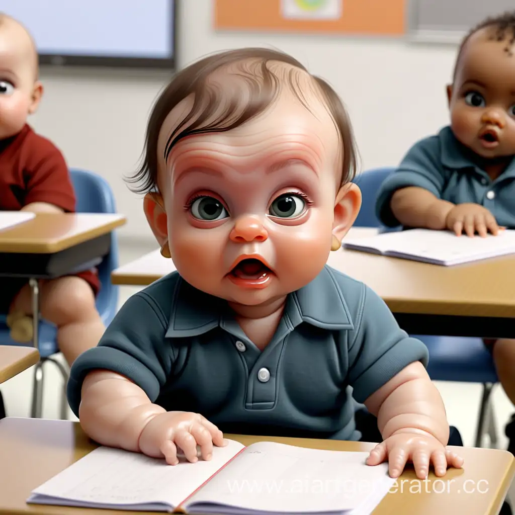 Adorable-Baby-Engaged-in-Classroom-Exploration