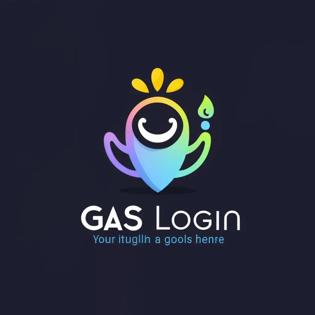 a logo design,with the text "GAS LOGIN", main symbol:character,Minimalistic,be used in Entertainment industry,clear background