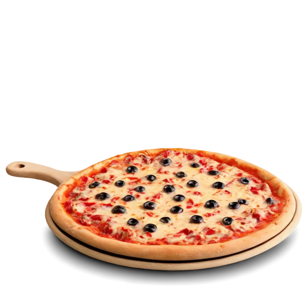 Italian pizza in a plate with drop shadow 