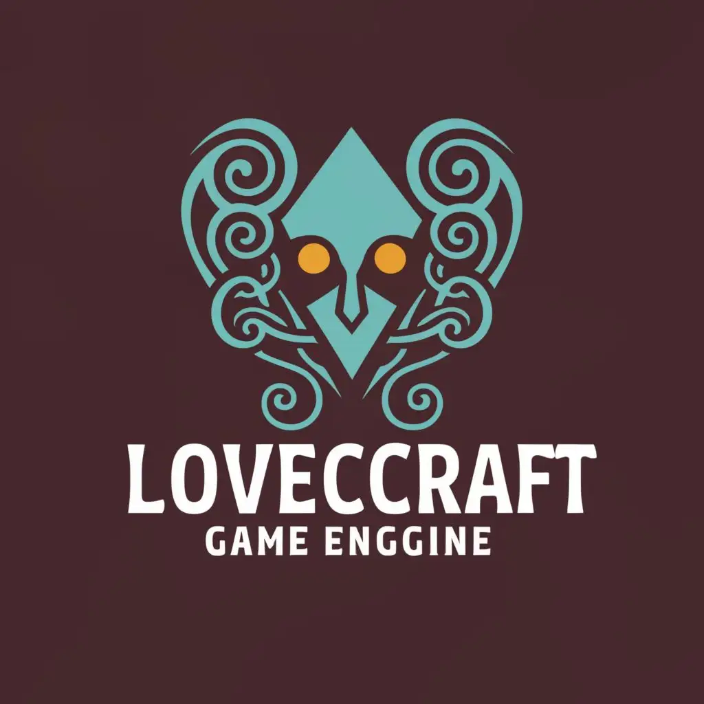 a logo design,with the text "Lovecraft Game Engine", main symbol:H.P Lovecraft,complex,be used in Technology industry,clear background