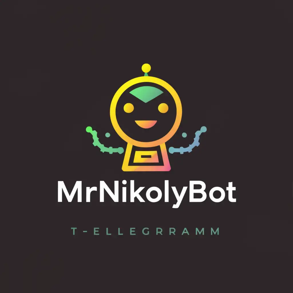 a logo design, with the text 'MrNikolayBot', main symbol: 'Bot', code, Telegram, Moderate, be used in Technology industry, clear background