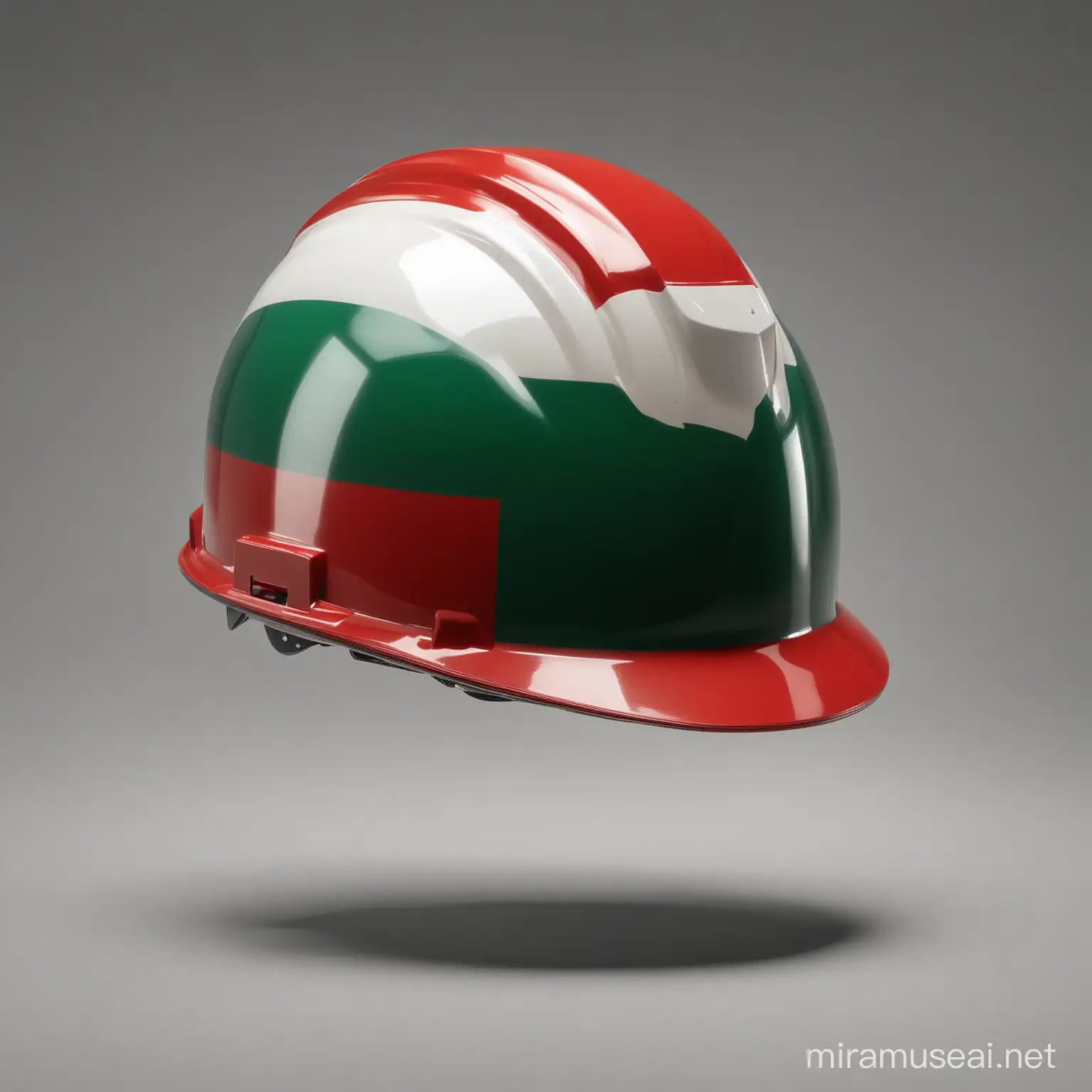Italian FlagColored Safety Helmet