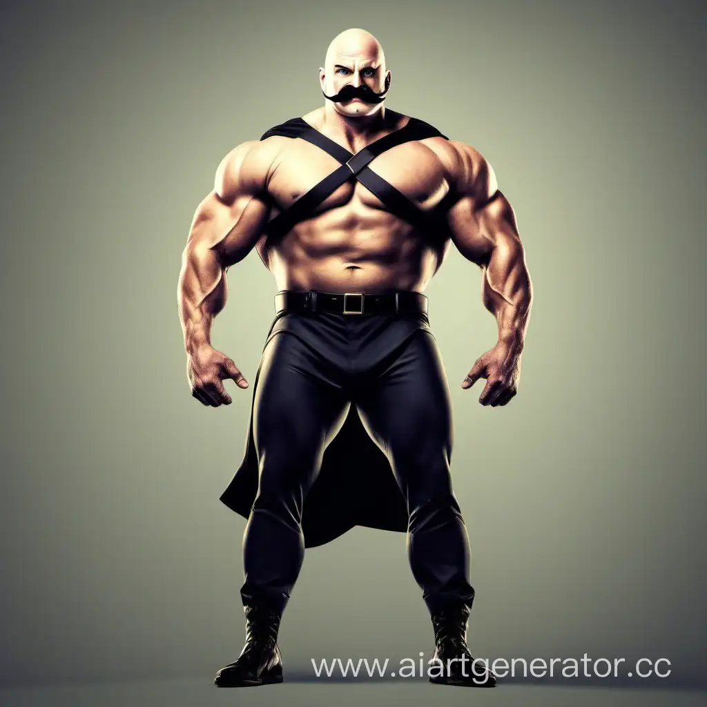 Muscular-Bald-Hero-with-Cool-Black-Mustaches-in-Full-Height