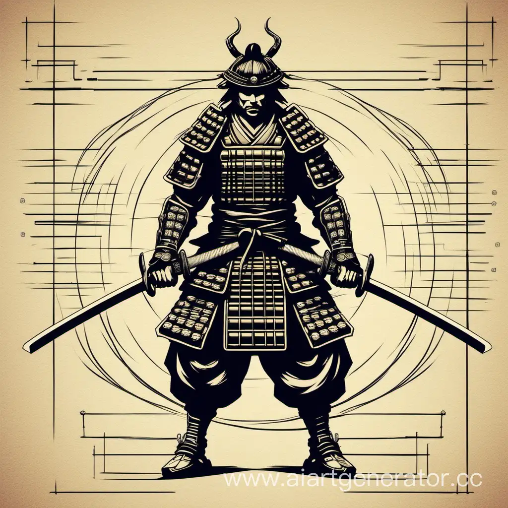Traditional-Samurai-Circuit-Design-Artwork