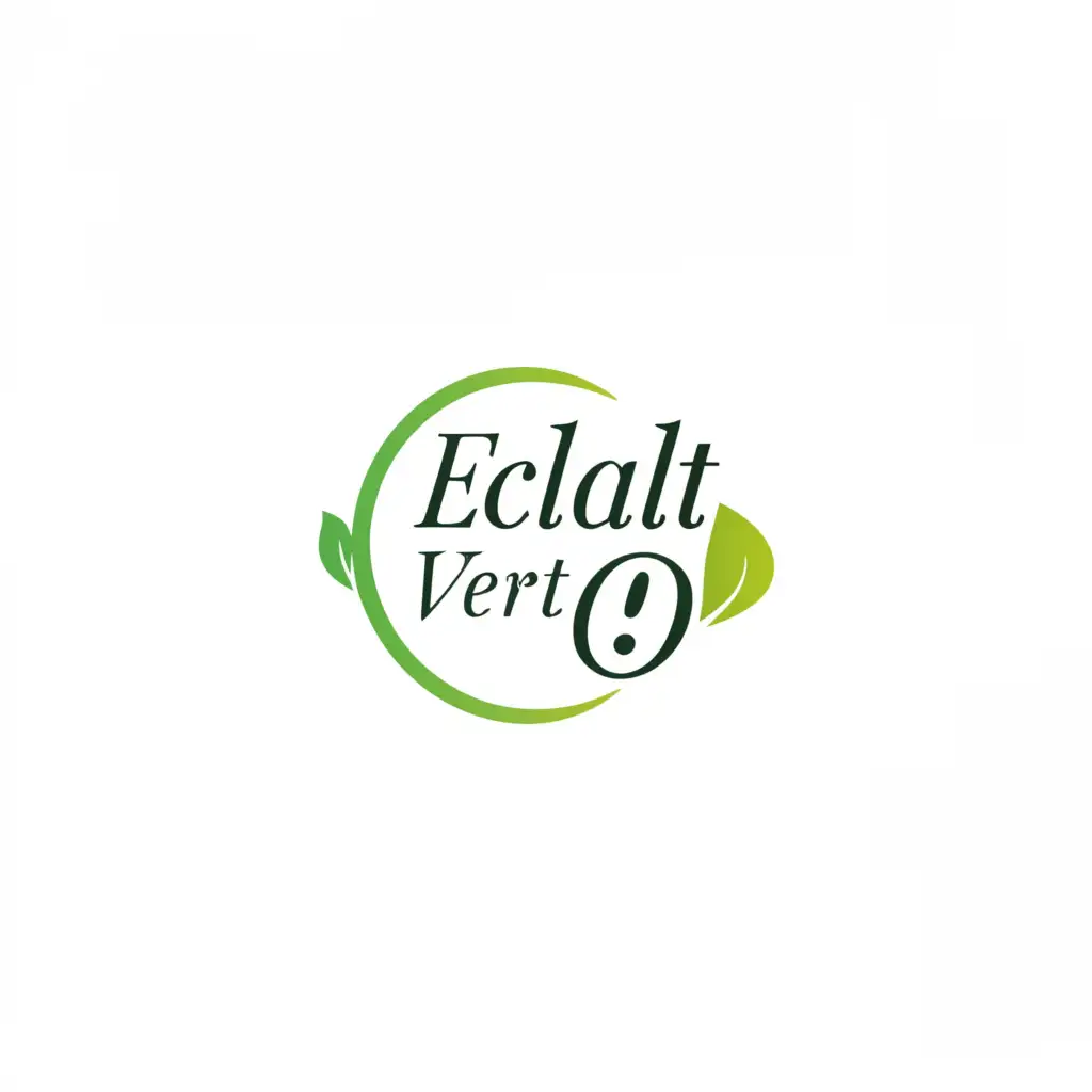 LOGO-Design-for-ECLAT-VERT-0-Elegant-Typography-with-Fresh-Green-Accents-for-Cosmetics-Industry