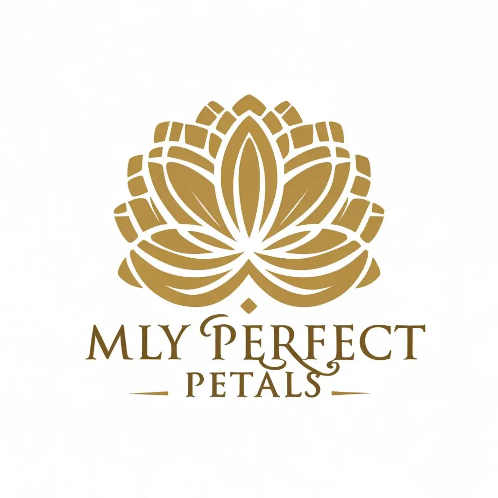 a logo design,with the text "My Perfect Petals", main symbol:large flowers decorating the name,Moderate,be used in Retail industry,clear background