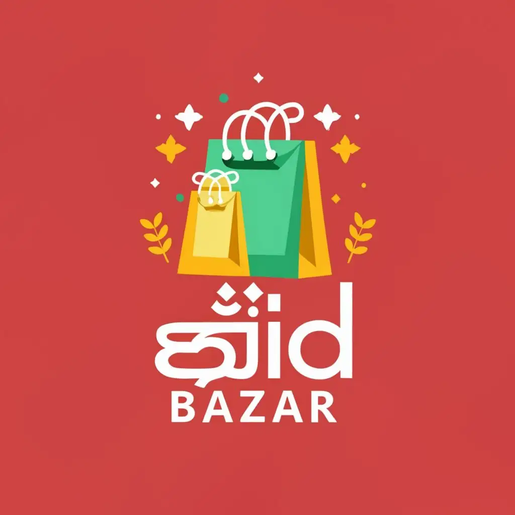 LOGO-Design-For-Eid-Bazar-Elegant-Typography-with-Festive-Eid-Bazar-Symbol-on-a-Clear-Background